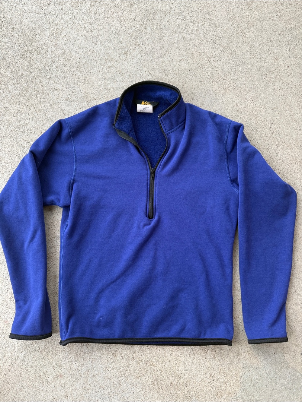 Vintage REI 90s Cobalt Blue Half Zip Fleece Pullover•POLARTEC